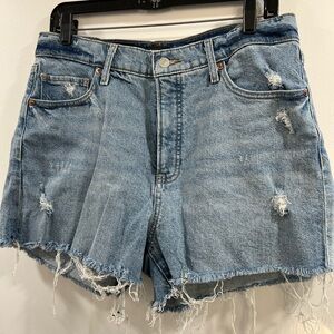 Express Light Blue Distressed Denim Shorts New W/O Tags Never Worn